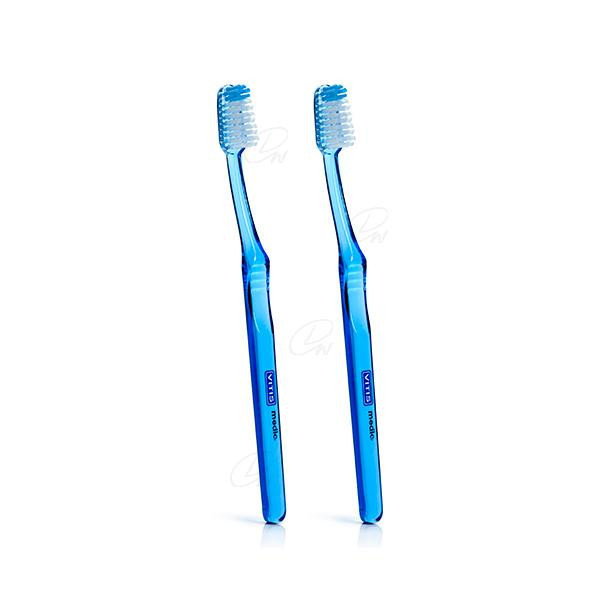 CEPILLO DENTAL ADULTO MEDIO 2 UDS + PASTA DENTAL ALOE VERA 15 ML