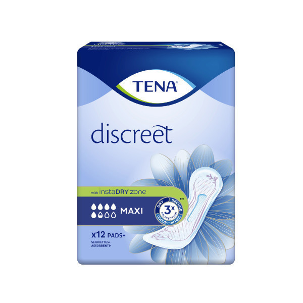 Tena Discreet Compresas Maxi 12 Unidades