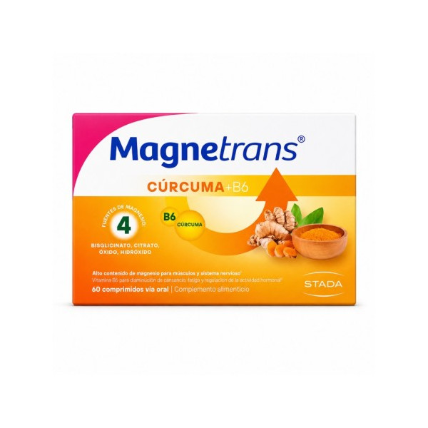 Magnetrans Energía Cúrcuma, Vit B6 + Magnesio 355 mg 60 Cápsulas