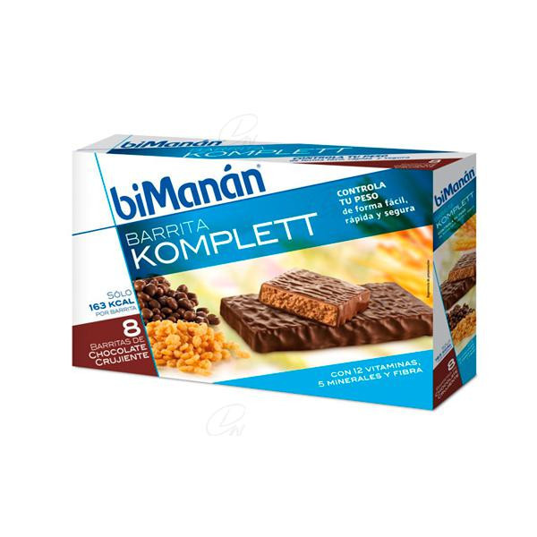 BIMANAN KOMPLETT CHOCOLATE CRUJIENTE 8 BARRITAS