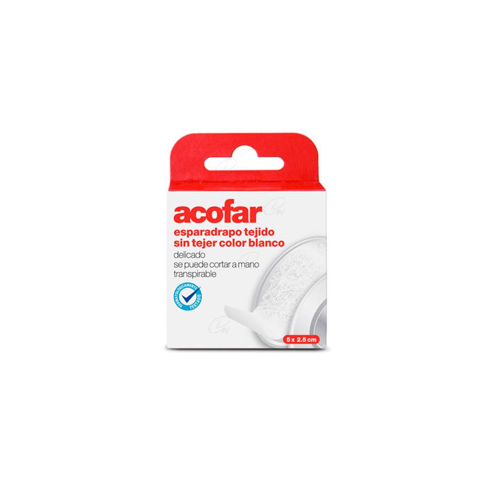 ESPARADRAPO TEJIDO SIN TEJER 5X2,5CM COLOR BLANCO
