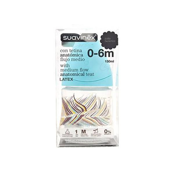 BIBERON 0 BPA PP BOCA ANCHA T LATEX ANATOMICA 150 CC + T1 M
