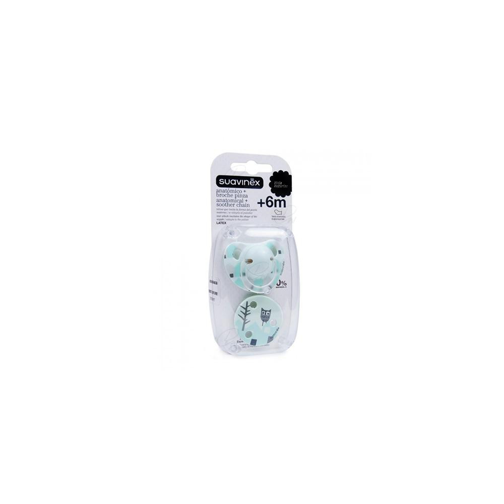 CHUPETE TETINA LATEX ANATOMICA 6 M BROCHE REDONDO