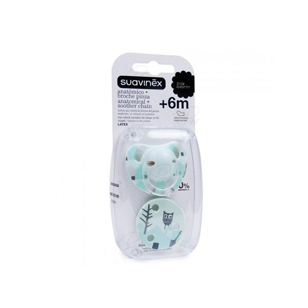 CHUPETE TETINA LATEX ANATOMICA 6 M BROCHE REDONDO