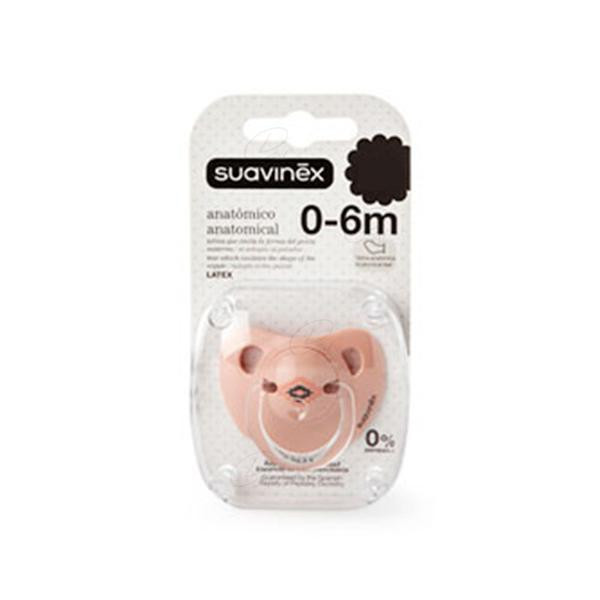 CHUPETE TETINA LATEX ANATOMICA 0 - 6 MESES ROSA 1 U