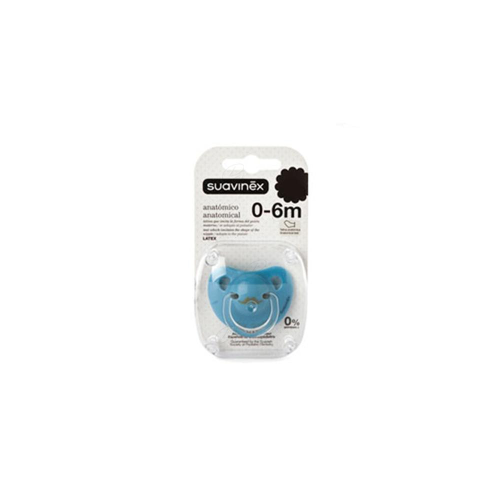 CHUPETE TETINA LATEX ANATOMICA 0 - 6 MESES AZUL...