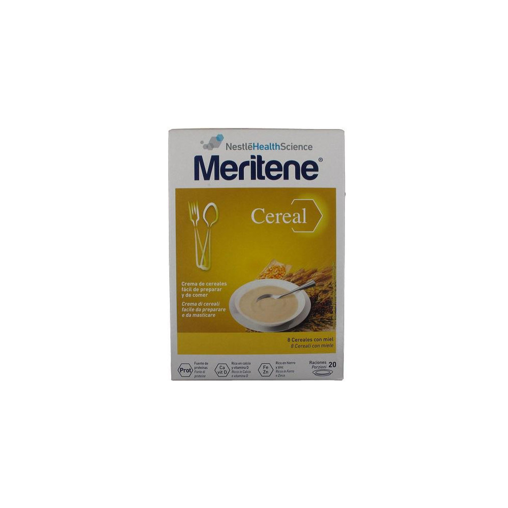 MERITENE CEREAL INSTANT 8 CEREALES CON MIEL 2x300g