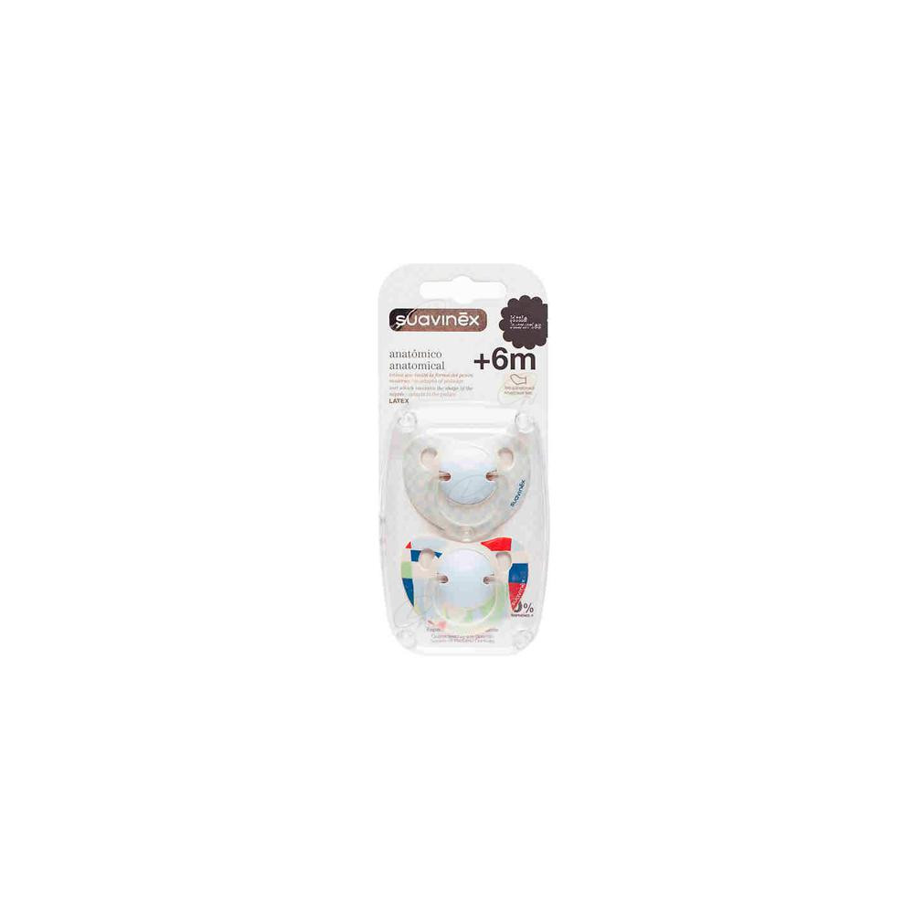 CHUPETE TETINA LATEX 6 M + - PACK 2 U