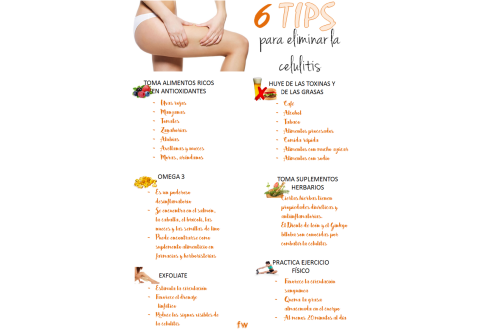 6 TIPS PARA ELIMINAR LA CELULITIS